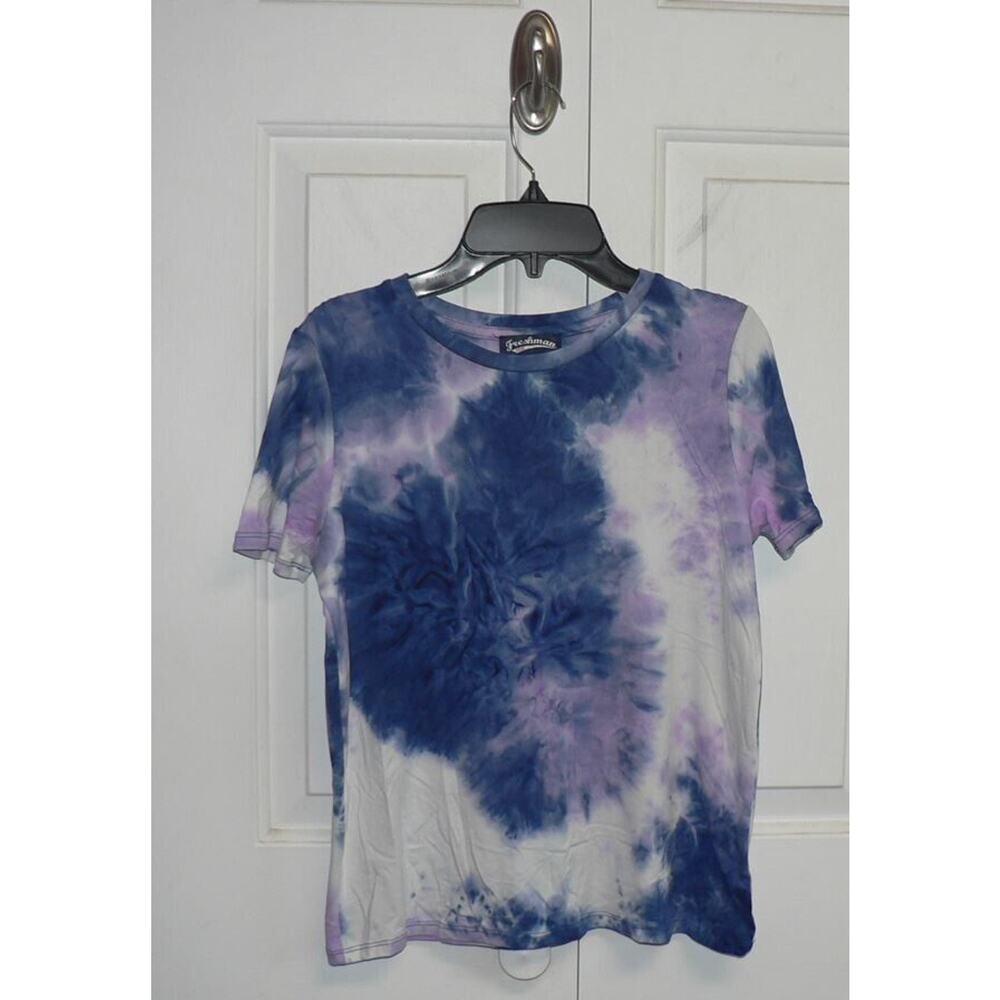 Freshman 1996 Boys Tie Dye Crew Neck Short‎ Sleeve T-Shirt in BLDE/SHLI L(12/14)